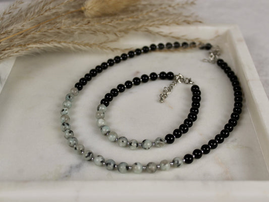 Moosachatperlenkette Zelinda