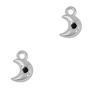 Mond Halb Punkt schwarz